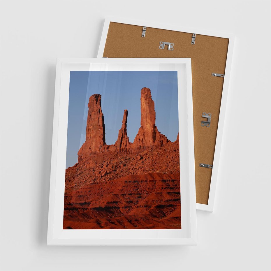 Plakat w ramie 50x70 - Wielki Kanion - majestat pustyni - Wielki Kanion, pustynia - rama biała