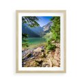 Plakat w ramie 40x50 - Mistyczna Przyroda - góry, jezioro - rama drewno