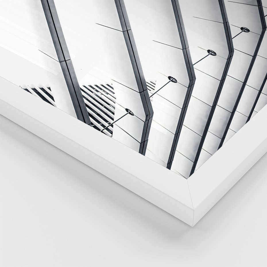 Zestaw obrazy w ramie 30x40 galeria - Budynki, wieżowce, miasto - rama biała