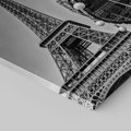 Obraz na płótnie 50x50 - Zabawa w Paryżu - czarno białe zdjecie, wieża eiffla