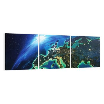 Obraz na płótnie 120x40 - Kosmiczna podróż: piękno Ziemi - kosmos, ziemia