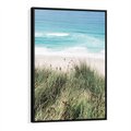 Obraz w ramie 50x70 - Harmonia Natury - widok z wydm, wydmy porośnięte trawami - rama czarna