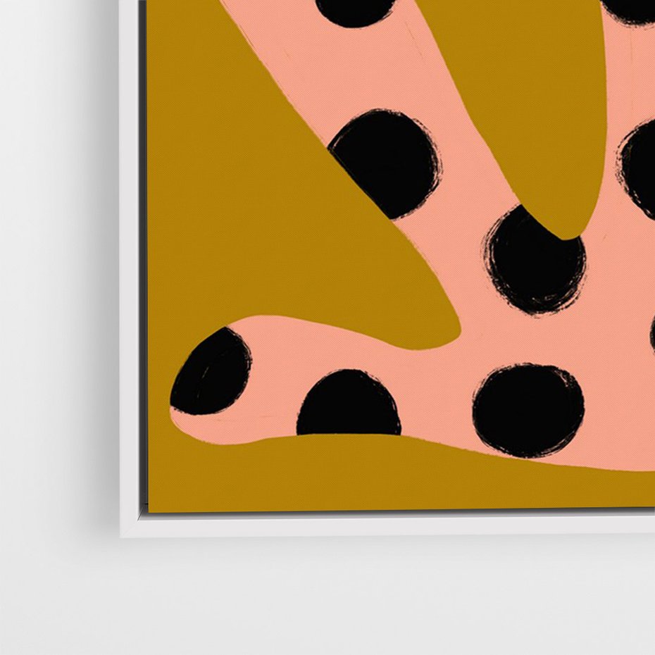 Obraz w ramie 50x70 - Rozkwitająca Wolność Boho - abstrakcyjne boho kształty, dziwne - rama biała