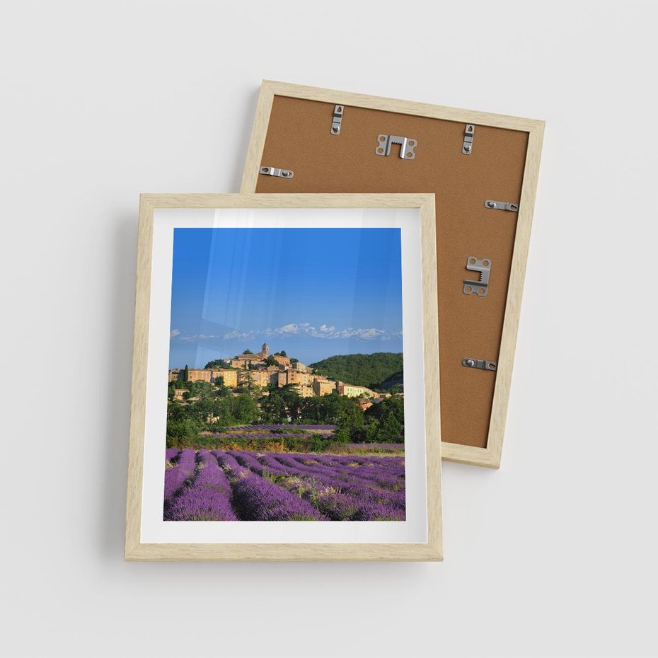 Plakat w ramie 40x50 - Prowansalska Aura - lawenda, Prowansja - rama drewno