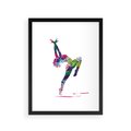 Plakat w ramie 30x40 - Taniec w akwareli - taniec, akwarela - rama czarna