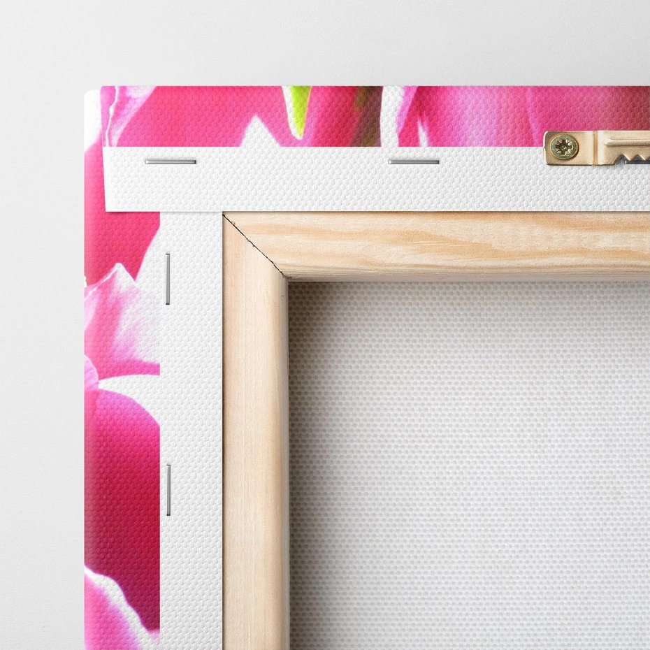 Obraz na płótnie 50x70 - Tulipany w pejzażu - tulipany, kwiaty