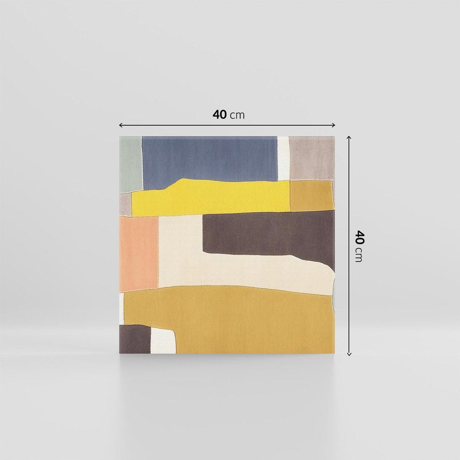 Obraz na płótnie 40x40 - Pasy Abstrakcji - kolorowe pasy, plamy koloru