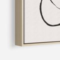 Obraz w ramie 70x100 - Modernistyczne Refleksje - abstrakcyjne szkicowane linie, minimalizm - rama drewno