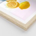 Plakat w ramie 30x40 - Świeże cytryny pełne smaku - cytryny, owoce - rama drewno
