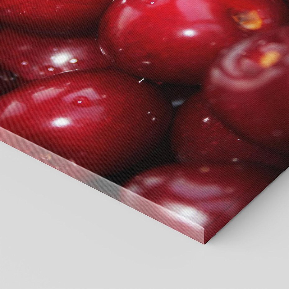 Obraz na płótnie 80x80 - Wiśnie Owocowa Rozkosz - wiśnie, owoce