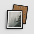 Plakat w ramie 40x50 - Mglista przemiana lasu - las, mgła - rama czarna