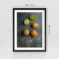 Plakat w ramie 30x40 - : Zdrowe kąski - kiwi, owoce - rama czarna