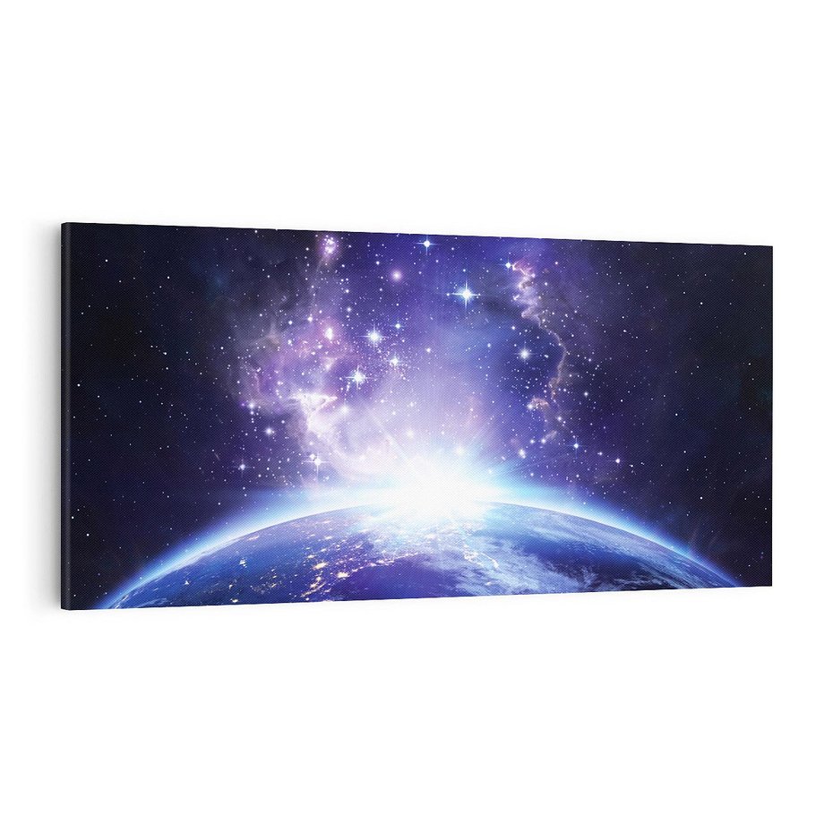 Obraz na płótnie 140x70 - Podróż w kosmiczną przestrzeń - kosmos, ziemia