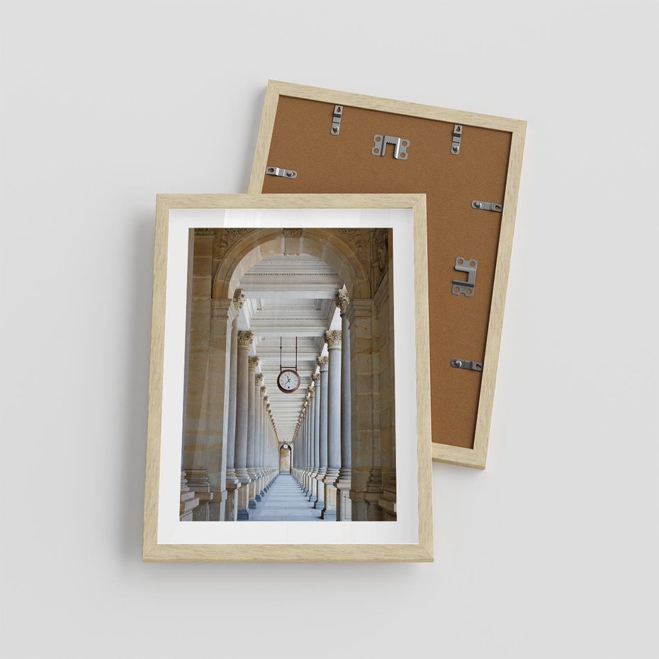 Plakat w ramie 30x40 - Kolumny Czasu - architektura, kolumny - rama drewno