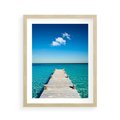 Plakat w ramie 40x50 - Letnie Morskie Uczucie - morze, pomost - rama drewno