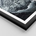 Plakat w ramie 50x70 - Surowość Gór - śnieg, zima w górach - rama czarna