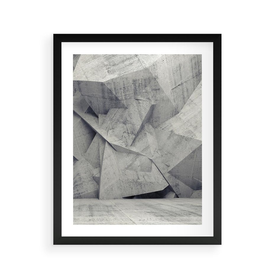 Plakat w ramie 40x50 - Architektura w trójwymiarowym wymiarze - architektura, 3D - rama czarna