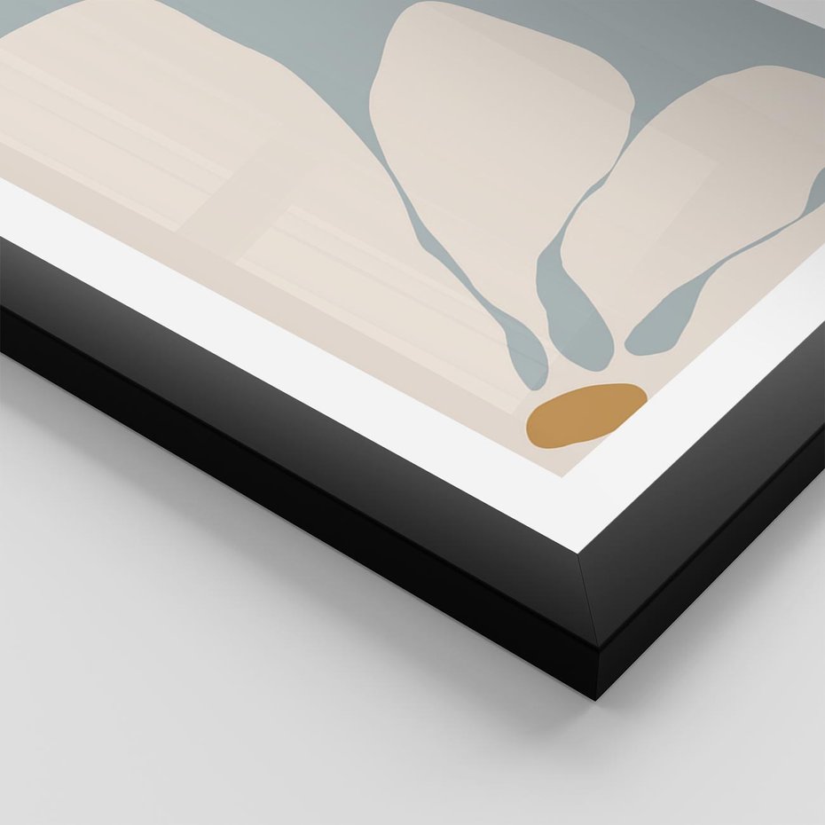 Plakat w ramie 50x70 - Pastelowe Marzenia Kwiatów - kwiaty, nowoczesne i minimalistyczne - rama czarna