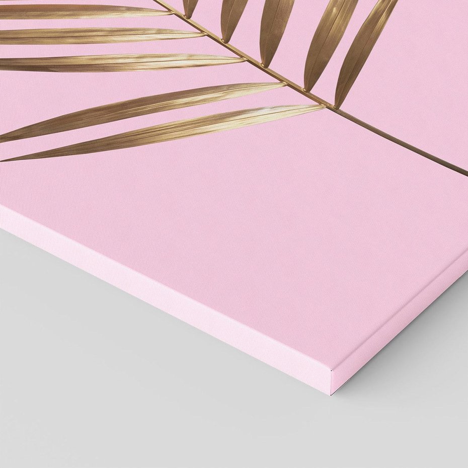 Obraz na płótnie 80x120 - Promienie złotej palmy - złota, palma