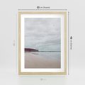 Plakat w ramie 30x40 - Mglista Plaża - plaża, mglisty krajobraz - rama drewno