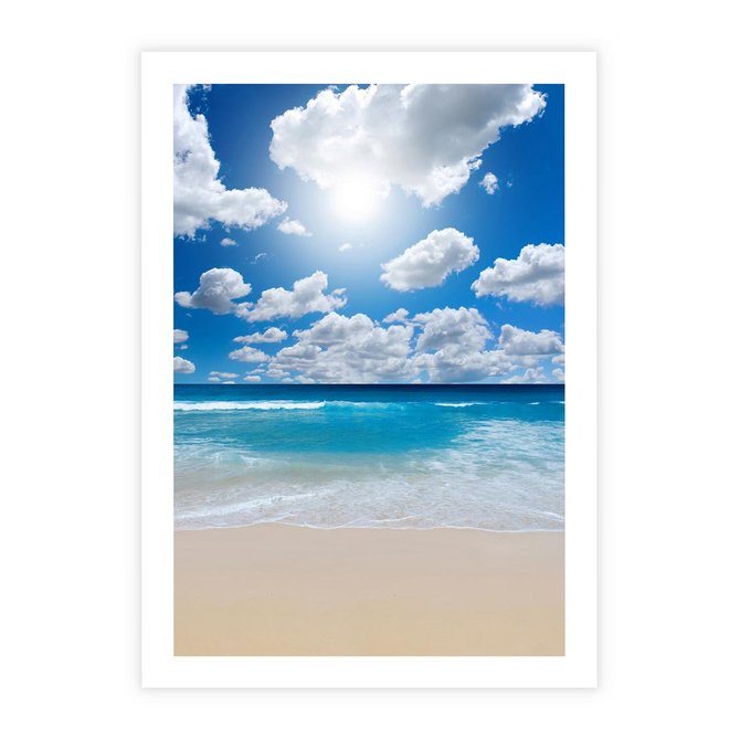 Plakat bez ramy 21x30 - Wakacyjna plaża - plaża, wakacje