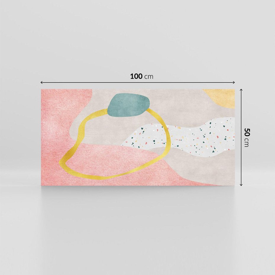 Obraz na płótnie 100x50 - Ekspresja w ruchu pędzla - abstrakcja, połączenie kształtów