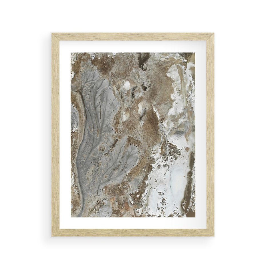 Plakat w ramie 40x50 - Spokój w Beżu - zdjęcie, naturalna tekstura - rama drewno