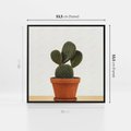 Obraz w ramie 50x50 - Kwiatowy taniec kaktusa - kaktus, kwiat - rama czarna