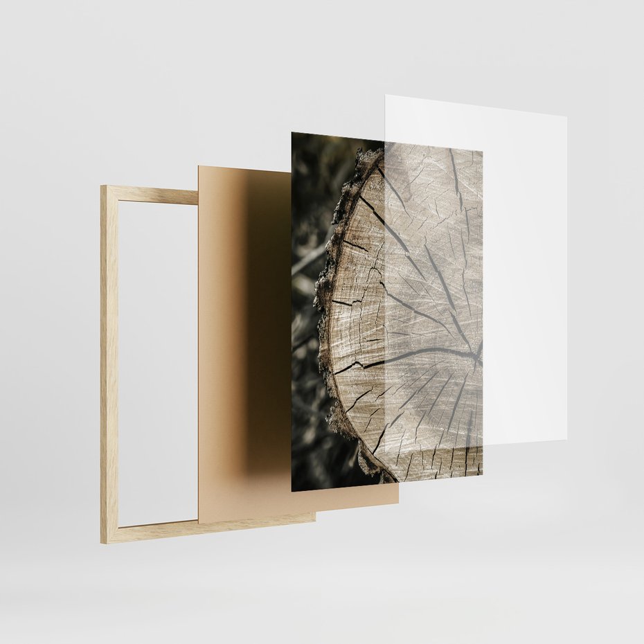 Zestaw obrazy w ramie 40x50 galeria - Stare, klimatyczne, domki, kłódka - rama drewno