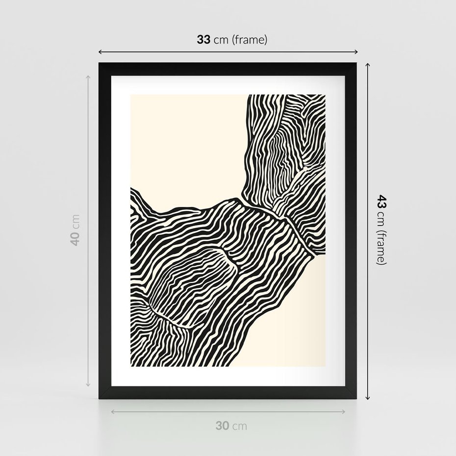 Plakat w ramie 30x40 - Podróżne Impresje - boho plakat, rycina - rama czarna