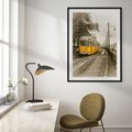 Plakat w ramie 30x40 - Tramwaj w Lizbonie - Lizbona, tramwaj - rama czarna