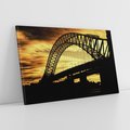 Obraz na płótnie 100x70 - Most przy zachodzie słońca - most, zachód