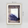 Plakat w ramie 50x70 - Lawendowa Magia - lawenda, fiolet - rama drewno
