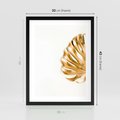 Plakat w ramie 30x40 - Przyjemność dla Oczu - złote, liście - rama czarna