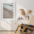 Plakat bez ramy 30x40 - Brzeg Morza: Malownicza Plaża i Fale - morze, plaża