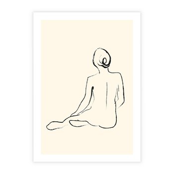Plakat bez ramy 30x40 - Akt w Minimalizmie - kobieta akt, minimalizm