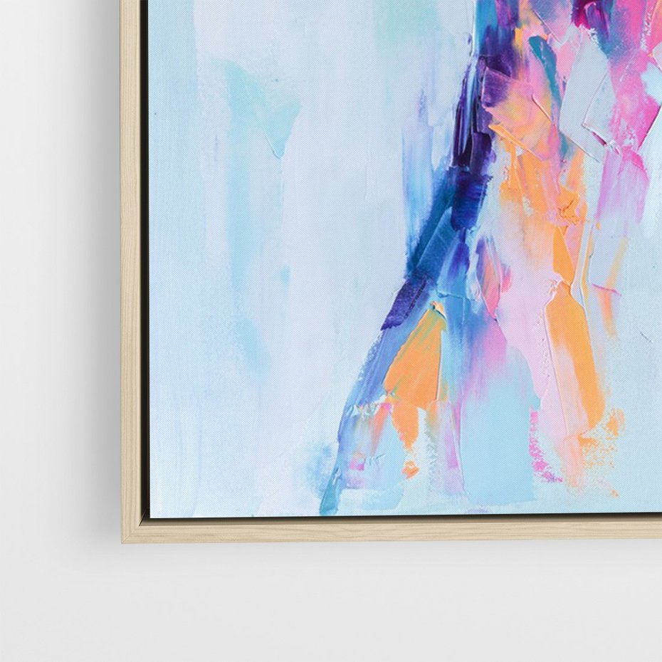 Obraz w ramie 50x70 - Cześć! Jak się Masz? - obraz olejny, zabawna sztuka - rama drewno