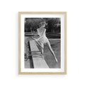 Plakat w ramie 30x40 - Retro Basen - retro zdjęcie, czarno białe - rama drewno