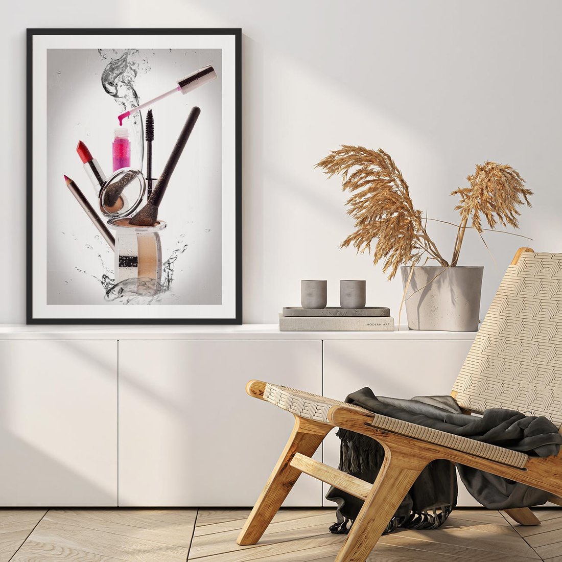 Plakat w ramie 30x40 - Moda, makijaż i relaks - moda, makijaż - rama czarna