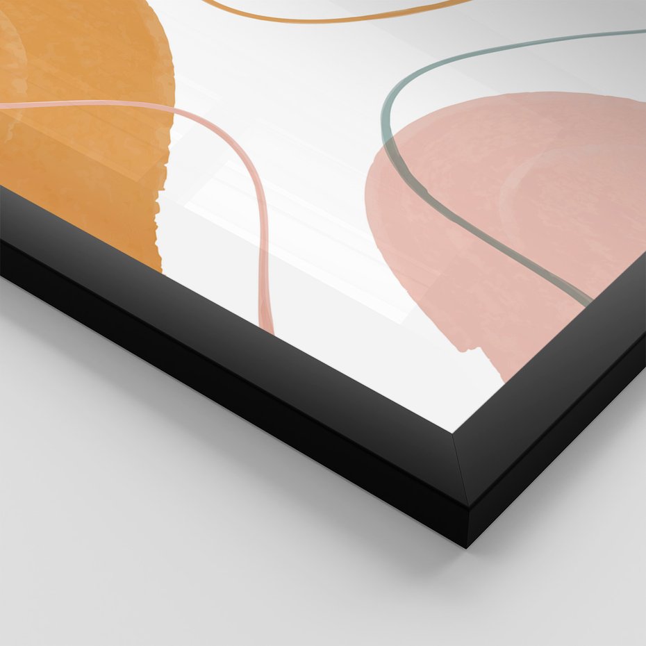 Zestaw obrazy w ramie 30x40 galeria - Nowoczesne, grafiki, abstrakcja, pastele - rama czarna