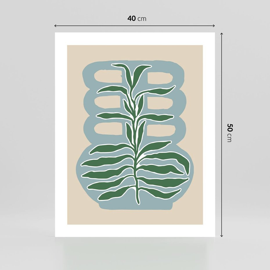 Plakat bez ramy 40x50 - Wewnętrzne Spektrum - boho styl, wazon