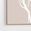Obraz w ramie 70x100 - Impresje Pastelowych Nastrojów - minimalistyczny delikatny obraz, beżowe odcienie - rama drewno