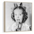 Obraz w ramie 80x80 - Pyszny Deser - retro zdjęcie, czarno białe - rama drewno