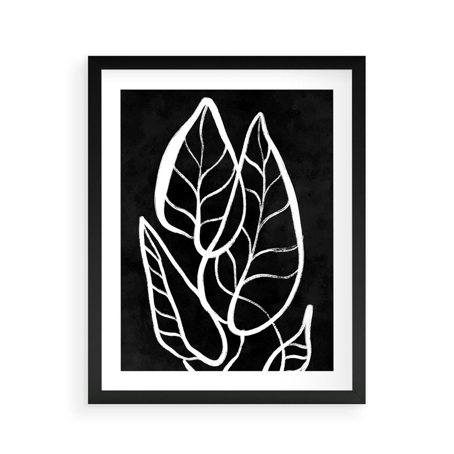 Plakat w ramie 40x50 - Lustrzane Odbicie - mroczna sztuka, minimalizm - rama czarna