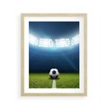 Plakat w ramie 40x50 - Piłka w drodze do gola - piłka, gol - rama drewno