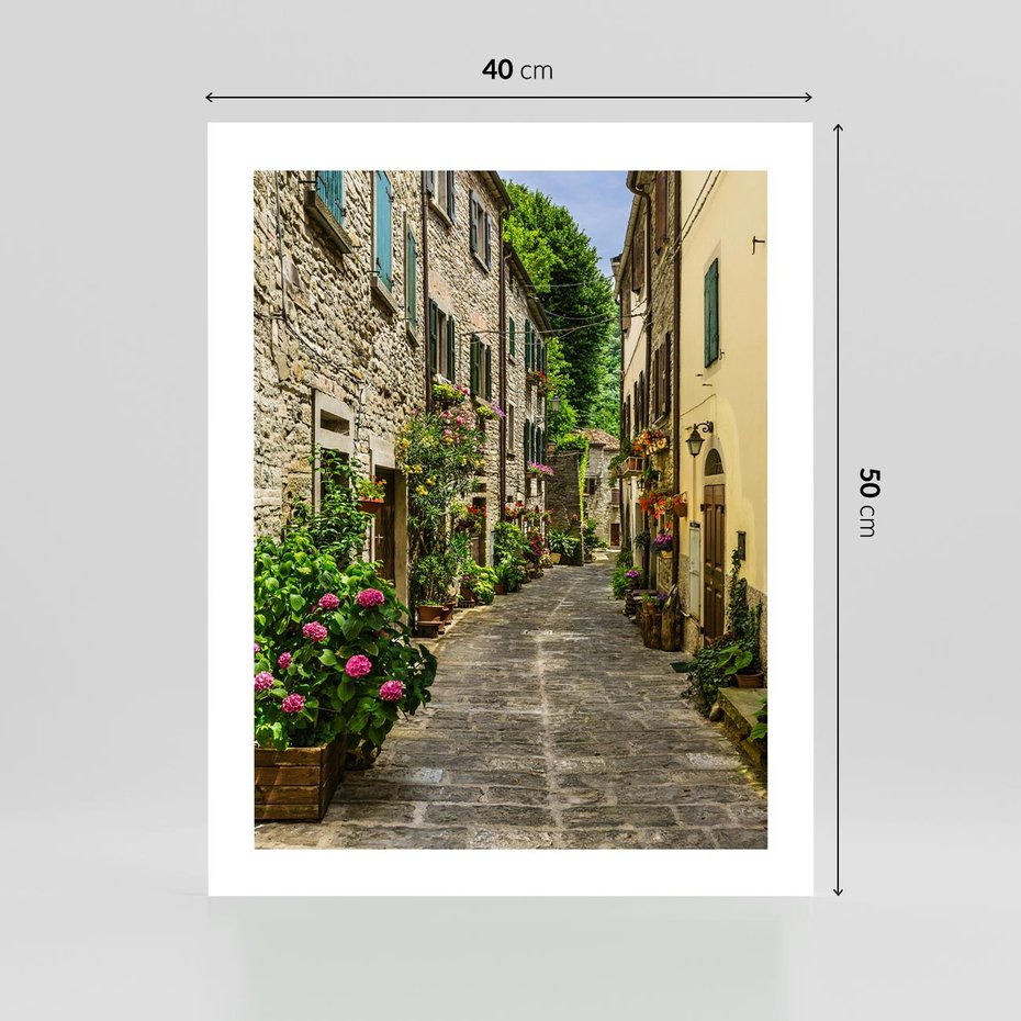 Plakat bez ramy 40x50 - Spacer po Złotej Alei - uliczka, perspektywa