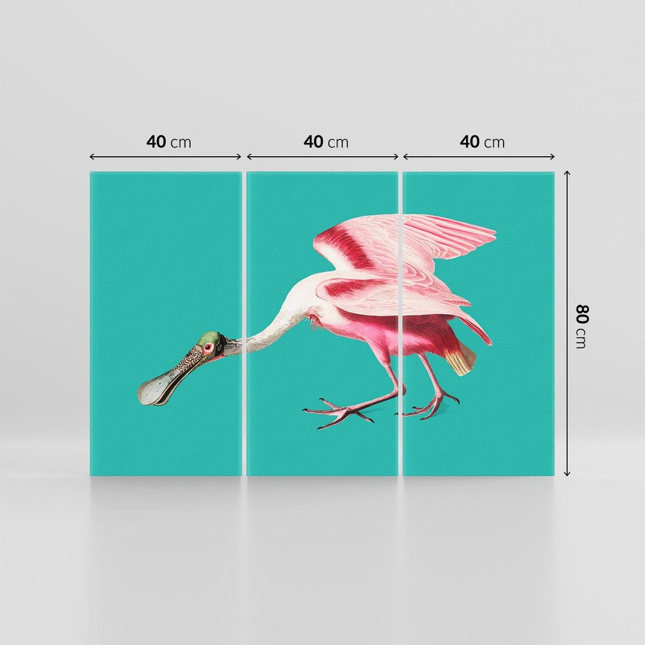 Obraz na płótnie 120x80 - Różowy Ptak Wyobraźni - różowy ptak, wyobraźnia