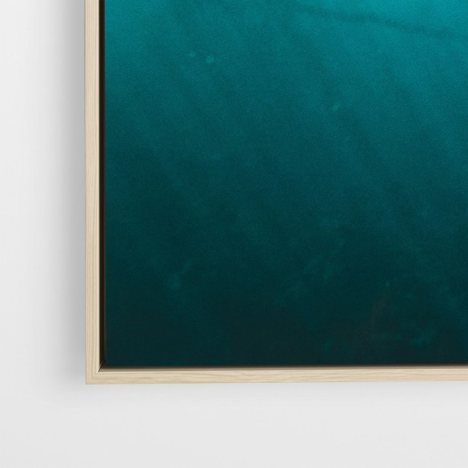 Obraz w ramie 70x100 - Tajemnicza Podwodna Kraina - fotografia, podwodna jaskinia - rama drewno