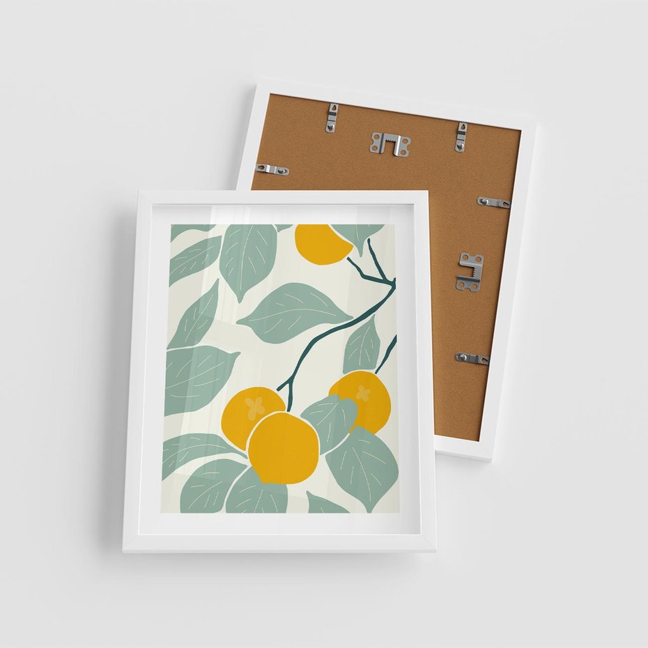 Plakat w ramie 40x50 - Wewnętrzna Melodia - plakat, nowoczesna sztuka - rama biała