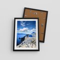 Plakat w ramie 30x40 - Magiczne Widoki - Santorini, perspektywa - rama czarna